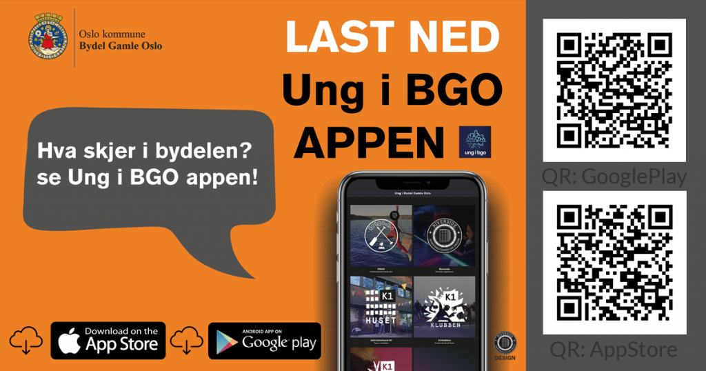 Last ned Ung i BGO-appen - Her finner du ut hva som skjer i Bydel Gamle Oslo