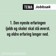 God CV - tips 1